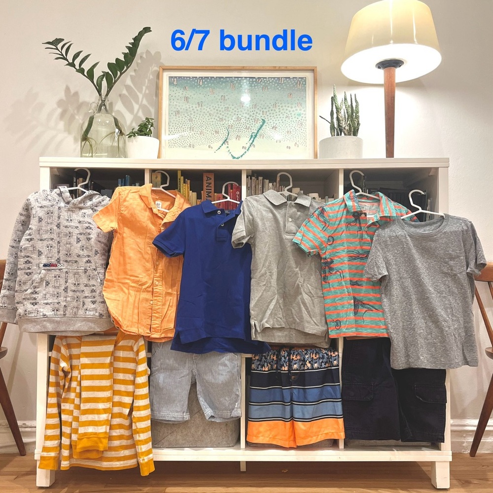Blue, grey and orange quality side 6/7 capsule wardrobe 11 piece bundle!